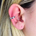 Piercing Fake Zircônia Prata Preto 