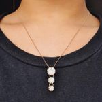 Colar Folheado a Ouro Pontos De Luz Branco 