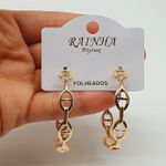 Argola Elos Dourada 