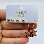 Kit De Brincos Estrela Dourado 