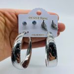 Kit De Brincos Folha Prata 