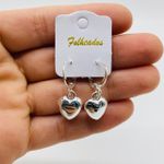 Mini Argola Folheada a Prata Coração 