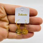 Mini Argola Folheada a Ouro Olho Grego 