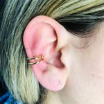 Piercing Fake (Duas Unidades) Dourado 