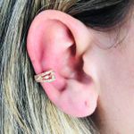 Piercing Fake (Duas Unidades) Zircônia Dourado 