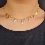 Colar Folheado a Ouro 18K Folhas 