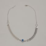 Colar Choker Folheado a Prata 925 Escamas e Olho Grego 