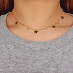 Colar Folheado a Ouro 18K Estrelas 