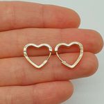 Mini Argola Zircônia Coração Dourado 