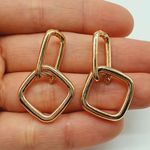 Brinco Quadrado Dourado 
