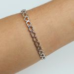 Bracelete Prateado Coração 
