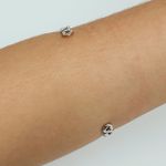 Bracelete Prateado Coração 