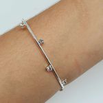 Bracelete Folheado a Prata 925 Strass 