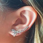 Brinco Ear Cuff Detalhado Prata