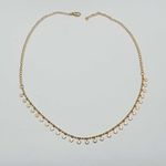 Colar Choker Folheado A Ouro 18K Círculo Texturizado