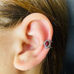 Piercing Fake (Uma Unidade) Gota Grafite vermelho