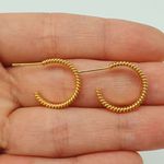 Argolinha Folheada A Ouro 18K Detalhada