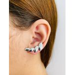 Brinco Ear Cuff Losango Prata 