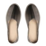 alpargatas espadrilhe tradicional chazz couro fly prata velho feminimo