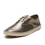 tenis espadrille casual chazz couro fly prata velho 