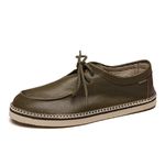 tenis espadrille cacareco chazz couro verde militar