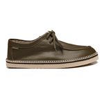 tenis espadrille cacareco chazz couro verde militar