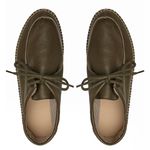 tenis espadrille cacareco chazz couro verde militar