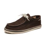 tenis espadrille cacareco chazz couro camurça café