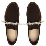 tenis espadrille cacareco chazz couro camurça café