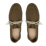 tenis espadrille cacareco chazz couro camurça verde militar