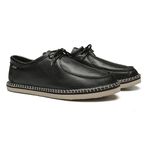 tenis espadrille cacareco chazz couro preto