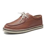 tenis espadrille cacareco chazz couro caramelo