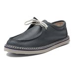 tenis espadrille cacareco chazz couro azul náutico