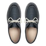 tenis espadrille cacareco chazz couro azul náutico