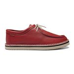 tenis espadrille cacareco chazz couro vermelho ferrari