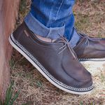 tenis espadrille cacareco chazz couro café