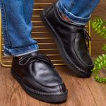 tenis espadrille cacareco chazz couro preto all black