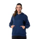 Moletom Canguru Feminino Azul Marinho com Capuz 