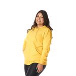 Moletom Feminino Amarelo com Capuz e Zíper 