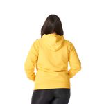 Moletom Feminino Amarelo com Capuz e Zíper 