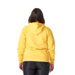 Moletom Feminino Amarelo com Capuz e Zíper 
