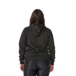 Moletom Feminino Preto com Capuz e Zíper 