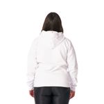 Moletom Feminino Branco com Capuz e Zíper 