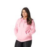 Moletom Feminino Rosa com Capuz e Zíper 