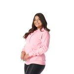 Moletom Feminino Rosa com Capuz e Zíper 