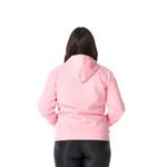 Moletom Feminino Rosa com Capuz e Zíper 