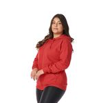 Moletom Feminino Vermelho com Capuz e Zíper 