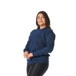 Moletom Feminino Gola Careca Azul Marinho