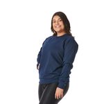 Moletom Feminino Gola Careca Azul Marinho