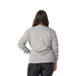 Moletom Feminino Gola Careca Cinza